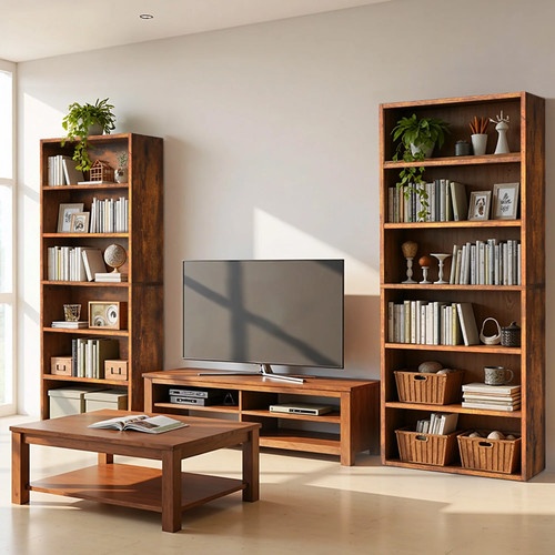 Shelf bookcase wooden large - 6,