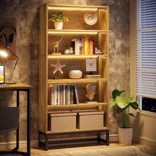 Tier tall bookcase - 5-tier,