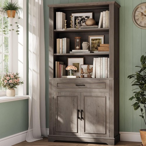 Tall bookshelf with - tall,